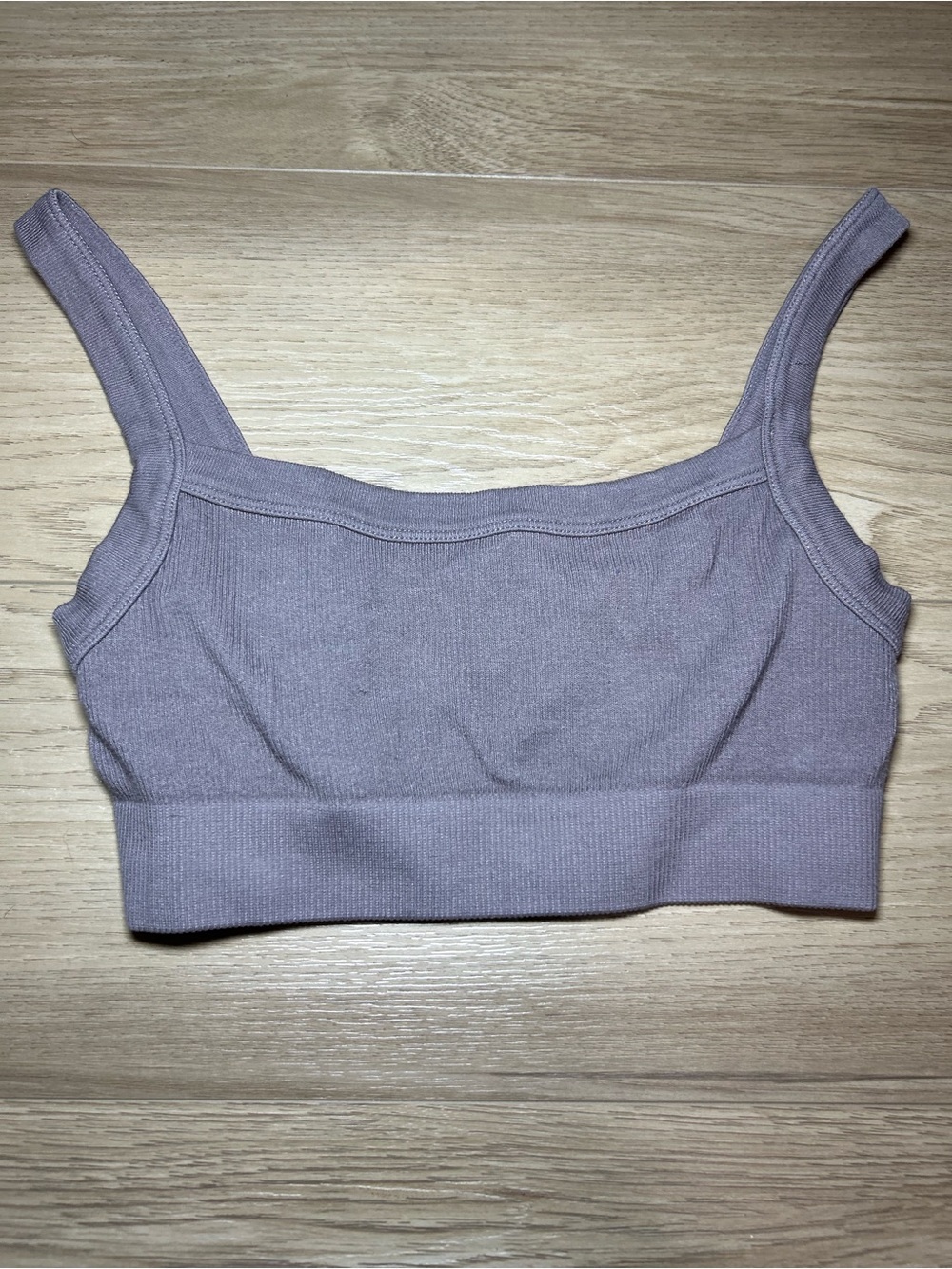 Dynamite Ribbed Crop Tank — Mauve - Picture 2 of 4
